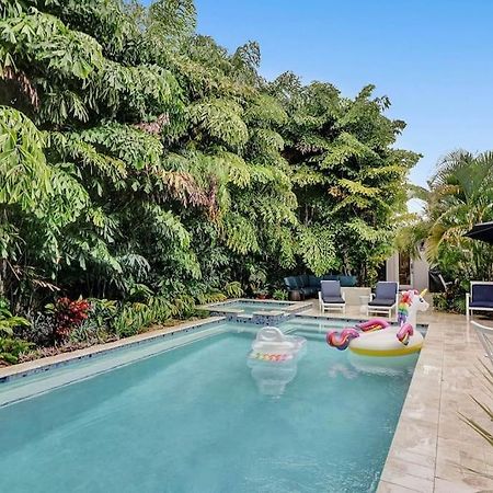 Stylish Tropical Oasis Hot Tub Pool Bbq Villa Fort Lauderdale Exteriör bild