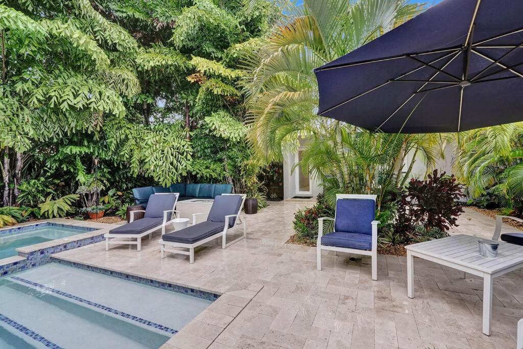 Stylish Tropical Oasis Hot Tub Pool Bbq Villa Fort Lauderdale Exteriör bild