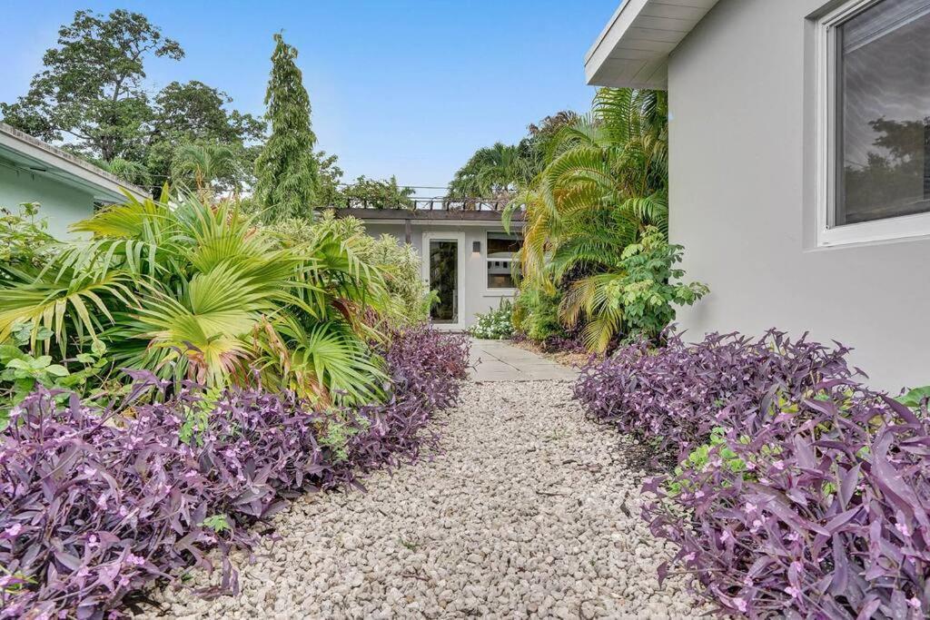 Stylish Tropical Oasis Hot Tub Pool Bbq Villa Fort Lauderdale Exteriör bild